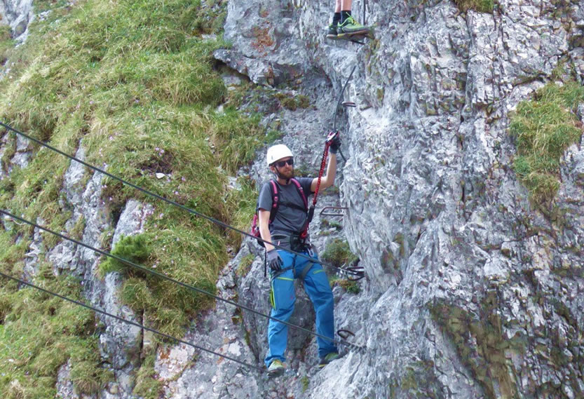 Johannes und Daniel beim Klettern